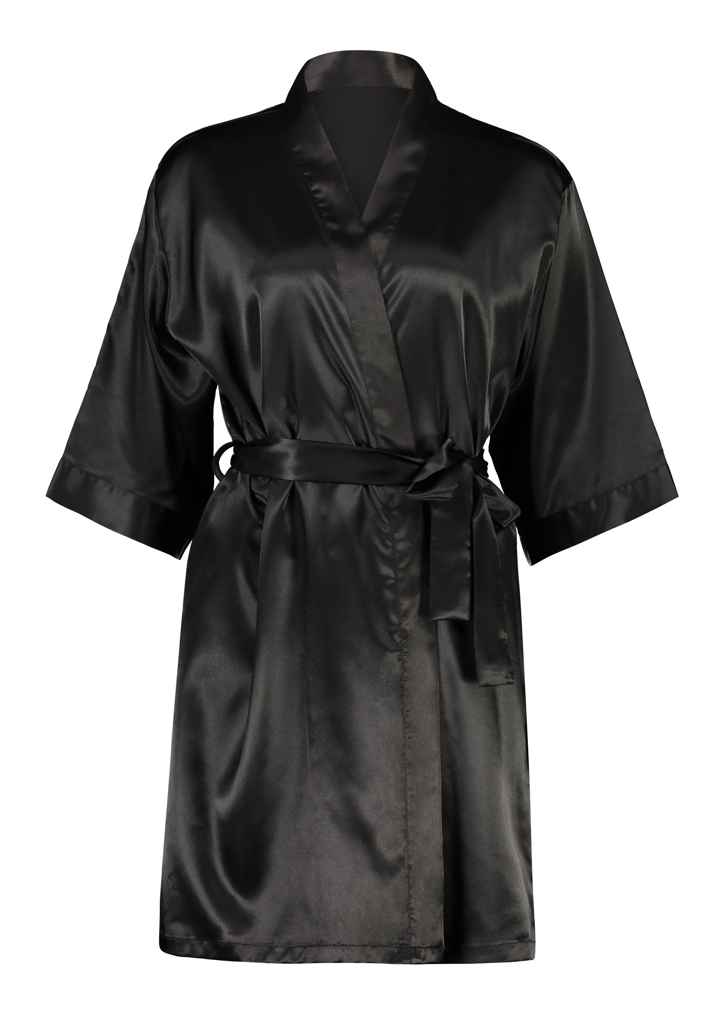 Alexa Satin Robe - Black – The Sleepover